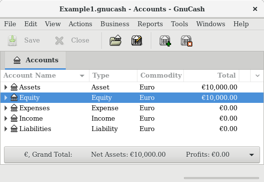 gnucash account types